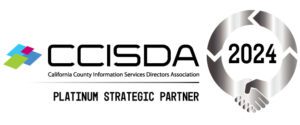 Logo for the Platinum Strategic Partners of the California Counties Information Services Directors Association (CCISDA)